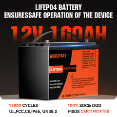 36V 100Ah Lithium Battery LiFePO4 Deep Cycle For RV Golf Cart 3 Group 12V 100Ah