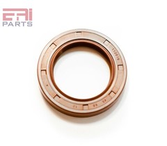 EAI 45x75x8mm FPM/FKM Oil Shaft Rotary Seal w/ Stainless Steel Spring Dbl Lip