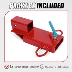 Clamp On Forklift 2″ Hitch Receiver Pallet Fork Trailer Towing | Adapter