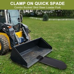 Clamp On Quick Spade 46″ x 19″ Attachment Steel for Skid Steer Tractor Bucket US
