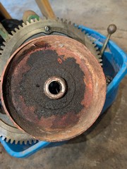 Allis Chalmers B C tractor original steel flat belt pulleyAC Part