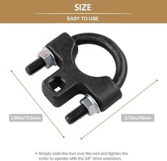 3/8 Inch Low Profile Inner Tie Rod End Wrench With Non-Slip Teeth