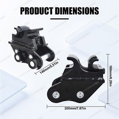 TYPHON Attachment Quick Hitch Coupler Attachments for Mini Excavators Excavator