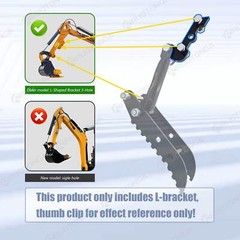 Single L-shaped bracket，FOR Mini Excavator Three Holes Hydraulic Clip Thumb