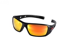 Pyramex Safety Glasses Black Frame Ice Orange Mirror UV Protection ANSI CSA