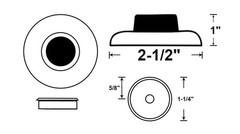 QCAA Heavy Solid Metal Wall Mount Concave Door 2 Pack, Oil Rubbed Bronze