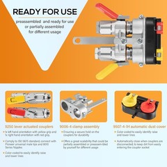 For Pioneer 9500-4 Hydraulic Break-Away Coupler Kit Agricultural Tractor Clamp