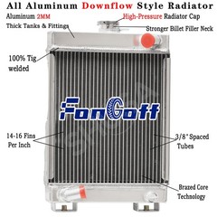 For Yanmar YM2200 YM2700 124550-44500 Tractor Radiator 3 Row Aluminum