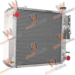 4-Row Aluminum Forklift Radiator For Hyster H40XL H45XL C177 GM 3.0L #1329169