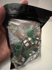 Set of 4 Fuel Injectors New Sealed Green Connector Aftermarket Replacement