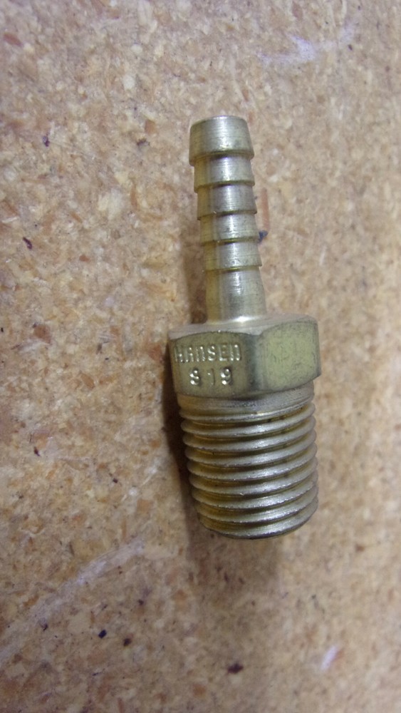 HANSEN S19 HOSE BARB 1/4″ TUBE X 1/4″ NPT HYDRAULIC TRACTOR PARTS LOT OF 3