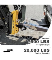 WARMOASIS Skid Steer Trailer Hitch Attachment 3 Ball 20,000 lb Capacity