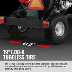 MechMaxx 420cc 15hp Engine Powered 5” Wood Chipper With Taillight/Towbar, P4205