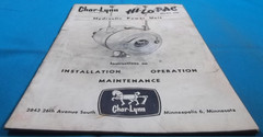 CHAR LYNN MODEL 600 HYDRAULIC POWER UNIT OPERATION & MAINTENANCE MANUAL BOOK