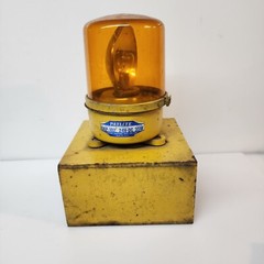 Amber Rotary Beacon Patlite #SKP-102 24 V Mounted On Steel