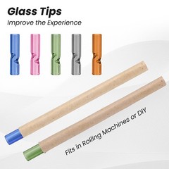 100 Pack Reusable Glass Rolling Tips, 8mm Round Filter Fits in 100