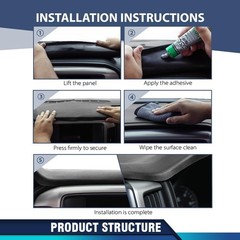 PIT66 TPE Dash Bezel Cover Dashboard, Compatible with Chevy Silverado/GMC Sierra