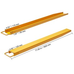 VEVOR Pallet Fork Extensions Forklift Extensions 72″ x 4.5″ Heavy Duty Steel