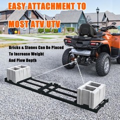 6Ft Heavy Duty Tow Behind Drag Harrow w/6ft Chain Driveway Grader Landscape Rake