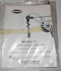 SPEECO Model 65 No. POST HOLE DIGGER Owner’s Manual PD21-536-1105