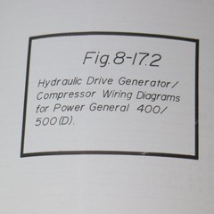 GENERAL HYDRAULIC POWER UNIT 400 500 Operator Maintenance Parts Manual book list