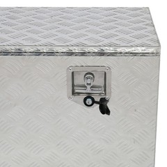 30″ ATV Aluminum Under Body Toolbox 5 Bar Tread Silver
