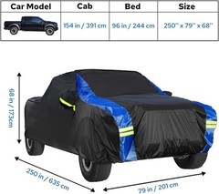 Cobertor Cubierta Toldo Lona Para Camioneta Pickup De Cajo Resiste Todo Clima US