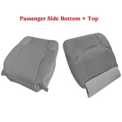 Passenger Side Bottom Top Cloth Seat Cover Nissan Frontier 2005-2019 Steel Gray