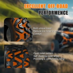 Set of 2 26×11-14 ATV UTV All Terrain Tires 6-Ply Tubeless Mud Sand Off-Road