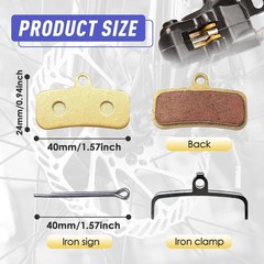 2 Packs Replacement Genuine Front and Rear Basin Brake Pads-2 Pack