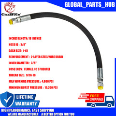 18/24/36Inch 3/8″ID Hydraulic Hose Assembly #6JIC Female Swivel Fittings 4800PSI