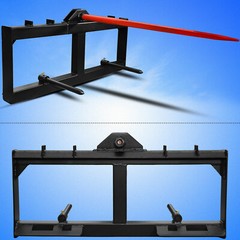 49″ Tractor Hay Spear Skid Steer Loader Quick Attach for Bobcat Tractor 3000 LBS