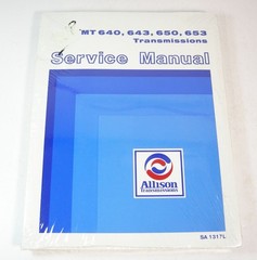 Allison MT640 MT643 MT650 MT653 Transmission Service Shop Repair Workshop Manual