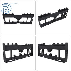 2500LBS Heavy-Duty Skid Steer Pallet Fork Frame W/Receiver Hitch & Spear Sleeves