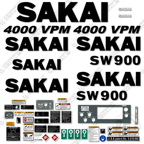 Fits Sakai SW900 Decal Kit Roller Replacement Stickers – 3M Vinyl!