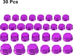 Motorcycle Screw Cap Cover Set, Purple Bolt Nut Decoration Color: Purple