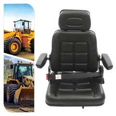 35°-180° Adjustable Tractor Seat Universal Forklifts Chair PVC Harvester Seating