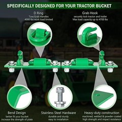 Grab Hooks D Rings Bolt on For John Deere Compact Tractor 1025R 2032R 3320 2520