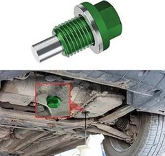 Magnetic Oil Drain Plug M14x1.5 for Transmission Oil Pan Sump, Gr Color: Green