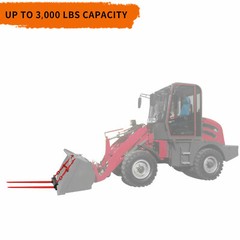 49″ Universal Hay Bale Spear Front Loader Tractor Bucket Attachment Mover Spike