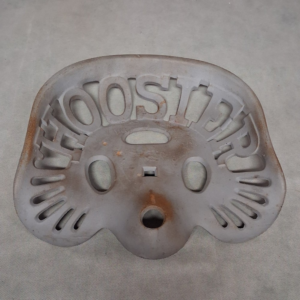 Hoosier Cast Iron Tractor Seat HOOSIER Lettering Cast Into Seat 15 1/2″ x 14 1/4