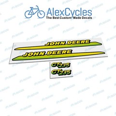 John Deere GT235 Stripes Lower Hood Laminated Decals Stickers Set M126056 Set