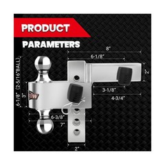 Uriah Products Aluma Tow Adjustable Lightweight Aluminum Alloy Trailer Hitch …