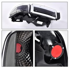 LED Strip Headlamps w/o Bulbs Clear Black Housing Dodge Ram 2500 3500 1994-2002