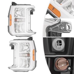 Chrome Halogen Headlight Assembly For 23-25 Ford F250 F350 F450 F550 PC3Z13008G