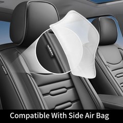 Subaru Impreza Seat Covers 2004-2026 Waterproof Leather Airbag Full Set Black