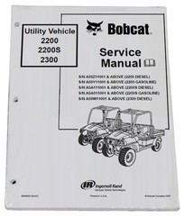Bobcat 2200 2200S 2300 Utility Vehicle Service Manual Shop Repair Book # 6904893