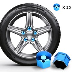 20Pcs Car Wheel Lug Nut 17/19/21mm Bolt Cover Protect Hub Screw Cap