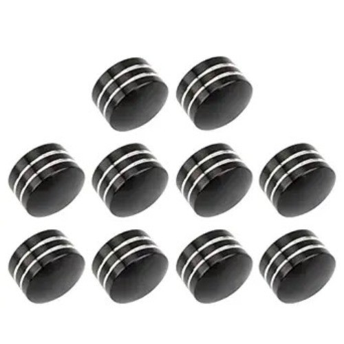 10pcs Motorcycle Bolt Covers Engine Color: Black fit 9.5-12mm BoltSize: Middle