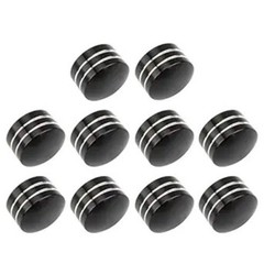 10pcs Motorcycle Bolt Covers Engine Color: Black fit 9.5-12mm BoltSize: Middle